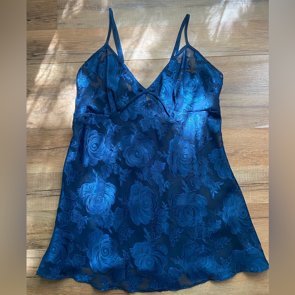 Secret Treasures Blue Babydoll Lingerie Dress